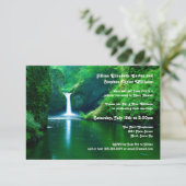 Watervallandschap Foto -3x5Wedding Announement Kaart (Staand voorkant)
