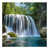 Watervallandschap Foto Afdruk (Voorkant)