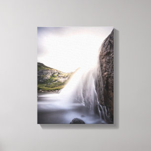Watervallandschapsfoto Canvas Afdruk
