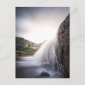 Watervallandschapsfoto Feestdagenkaart (Voorkant)