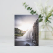 Watervallandschapsfoto Feestdagenkaart (Staand voorkant)