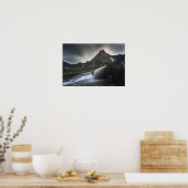 Watervallandschapsfoto Poster (Keuken)