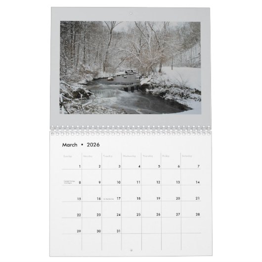 Watervallen 2025 kalender (Mar 2026)