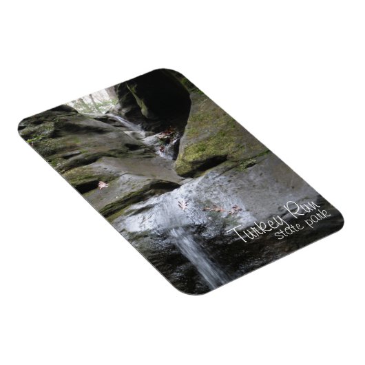 Watervallen bij Turkey Run State Park Magneet (Rechterzijde)