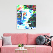 Watervallen. Canvas Afdruk (Insitu (Woonkamer))