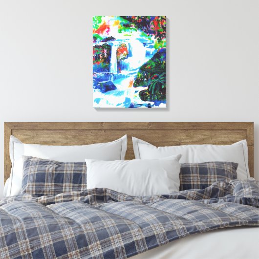 Watervallen. Canvas Afdruk (Insitu (Slaapkamer))