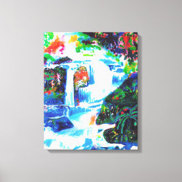 Watervallen. Canvas Afdruk