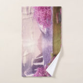 Watervallen en Cherry Trees door een meer Bad Handdoek (Handdoek)