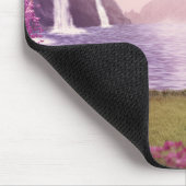 Watervallen en Cherry Trees door een meer Muismat (Hoek)