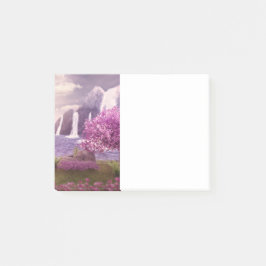 Watervallen en Cherry Trees door een meer Post-it® Notes