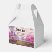 Watervallen en Cherry Trees rond een meer Bedankdoosjes (Voorkant Zijde)