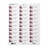 Watervallen en Cherry Trees rond een meer Etiket (Full Sheet)