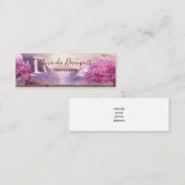 Watervallen en Cherry Trees rond een meer Mini Visitekaartje (Voorkant / Achterkant)