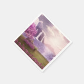 Watervallen en Cherry Trees rond een meer Servet (Hoek)