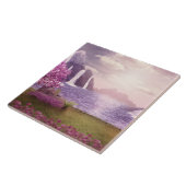 Watervallen en Cherry Trees rond een meer Tegeltje (Zijkant)