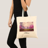Watervallen en Cherry Trees rond een meer Tote Bag (Voorkant (product))