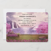 Watervallen en Cherry Trees rond een meer van de v Kaart (Voorkant)