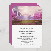 Watervallen en Cherry Trees rond een meer van de v