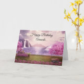 Watervallen en Cherry Trees rond een meer van de v Kaart (Gele Bloem)