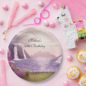 Watervallen en Cherry Trees rond een meer van de v Papieren Bordje (Feest)