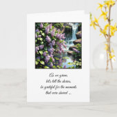 Watervallen en lila's voor sympathie kaart (Gele Bloem)