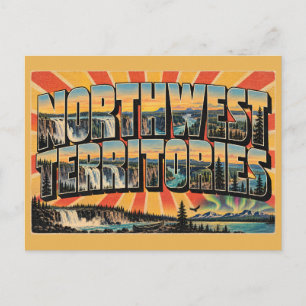 Watervallen in boreaal woud Northwest Territories Briefkaart