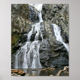 Watervallen in de bergen poster