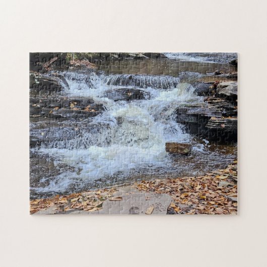 Watervallen in de herfstpuzzel legpuzzel (Horizontaal)