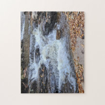 Watervallen in de herfstpuzzel