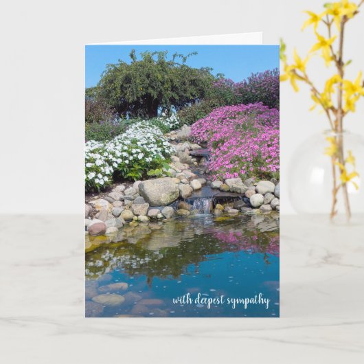 watervallen in de tuin kaart (Gele Bloem)