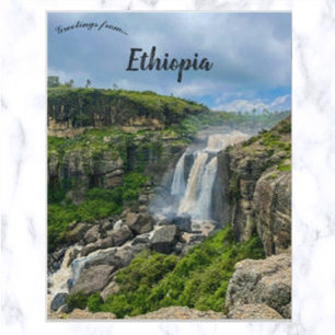 Watervallen in Ethiopië Briefkaart