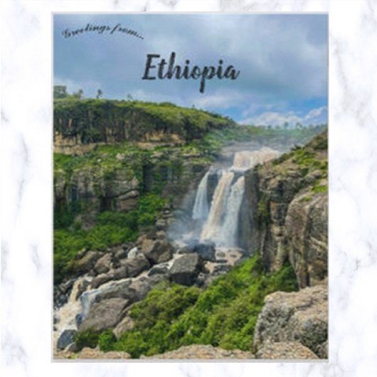 Watervallen in Ethiopië Briefkaart
