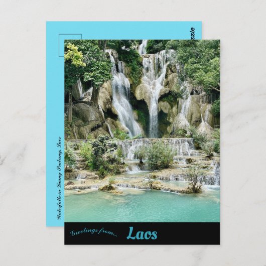 Watervallen in Luang Prabang Laos Briefkaart (Voorkant / Achterkant)