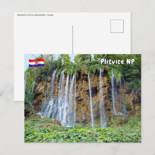 Watervallen in Nationaal Park Plitvice - Kroatië Briefkaart