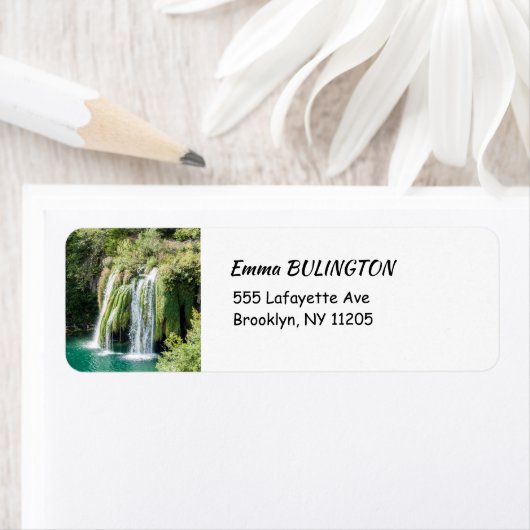 Watervallen in Nationaal Park Plitvice - Kroatië Etiket (Insitu)