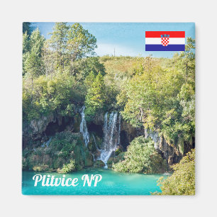 Watervallen in Nationaal Park Plitvice - Kroatië Magneet