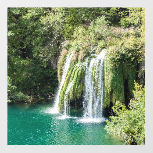 Watervallen in Nationaal Park Plitvice - Kroatië Raamsticker