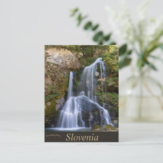 Watervallen in Slovenië Briefkaart (Staand voorkant)