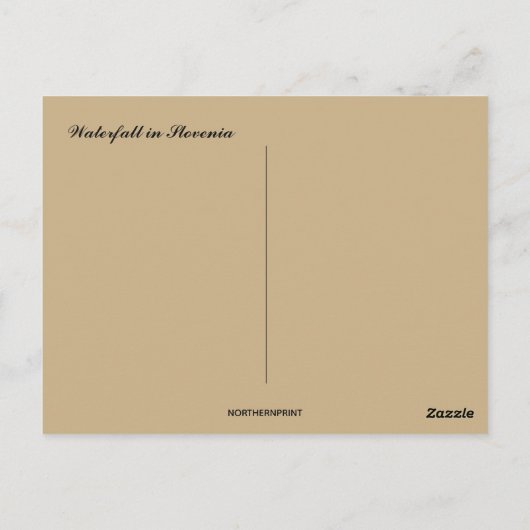 Watervallen in Slovenië Briefkaart (Achterkant)