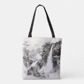Watervallen Inkt Schilderij Tote Bag (Achterkant)