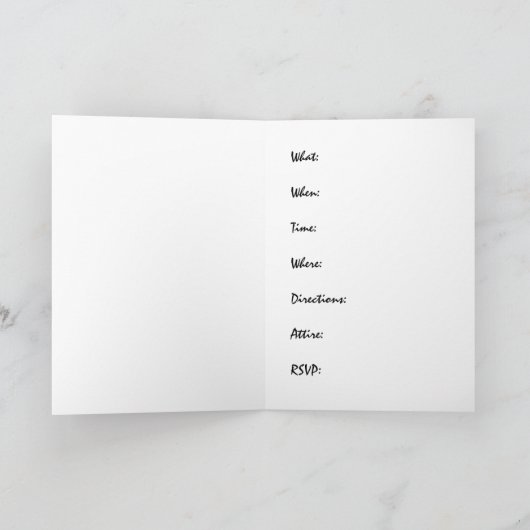 Watervallen Kaart uitnodiging (Binnen)