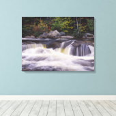 Watervallen, Kancamagus Highway, Wit Canvas Afdruk (Insitu (Houten vloer))