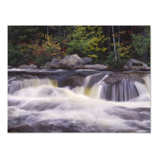 Watervallen, Kancamagus Highway, Wit Foto Afdruk (Voorkant)
