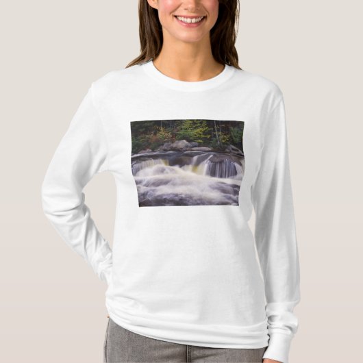 Watervallen, Kancamagus Highway, Wit T-shirt (Voorkant)