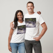 Watervallen, Kancamagus Highway, Wit T-shirt (Unisex)