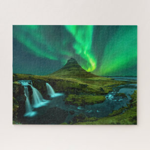 Watervallen   Kirkjufellfoss-waterval, IJsland Legpuzzel