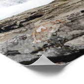 Watervallen met gesteentegelaar en een berg poster (Hoek)