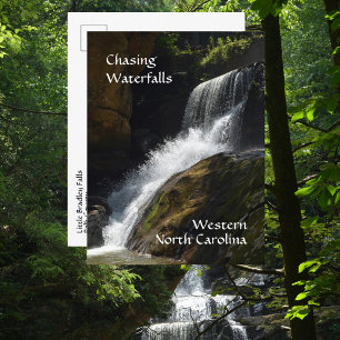 Watervallen najagen Westelijk North Carolina Foto Briefkaart