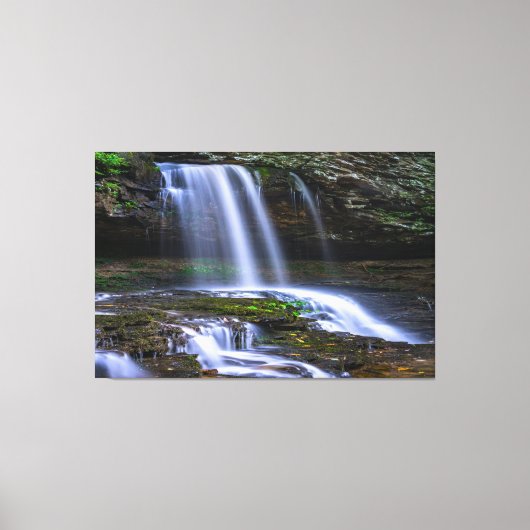 Watervallen Natuur Ontspanning Home Kantoor Afbeel Canvas Afdruk (Voorkant)