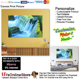 Watervallen Natuur Ontspanning Home Kantoor Canvas Afdruk